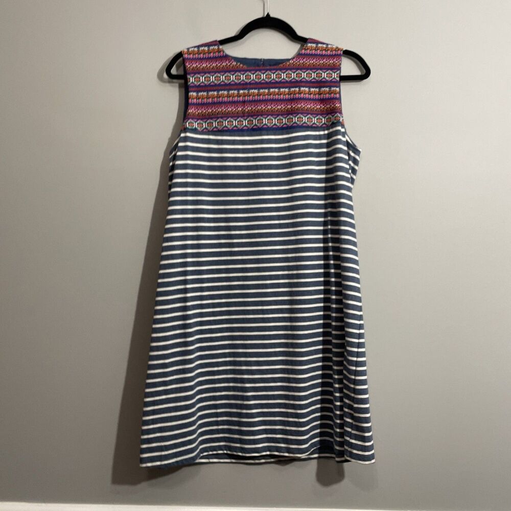 THML Women’s Sleeveless Multicolor Dress Size L NWT Boho Casual Shift Dress